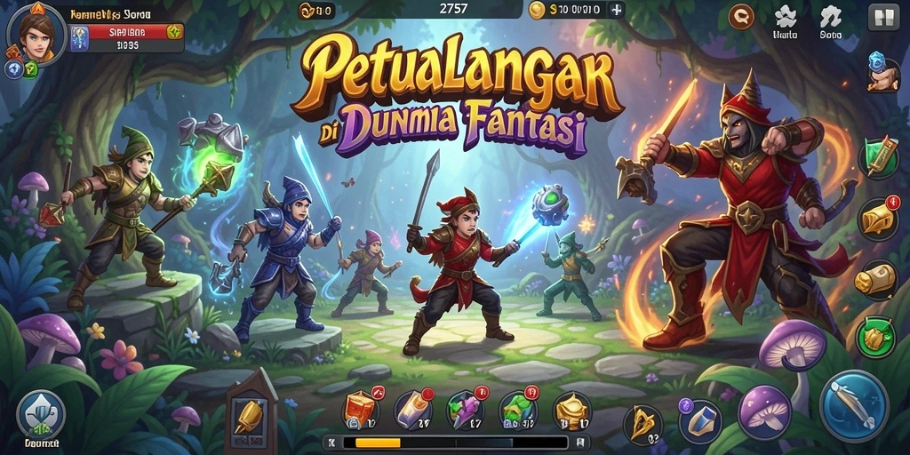 Screenshot dari gameplay penuh aksi di 2757.