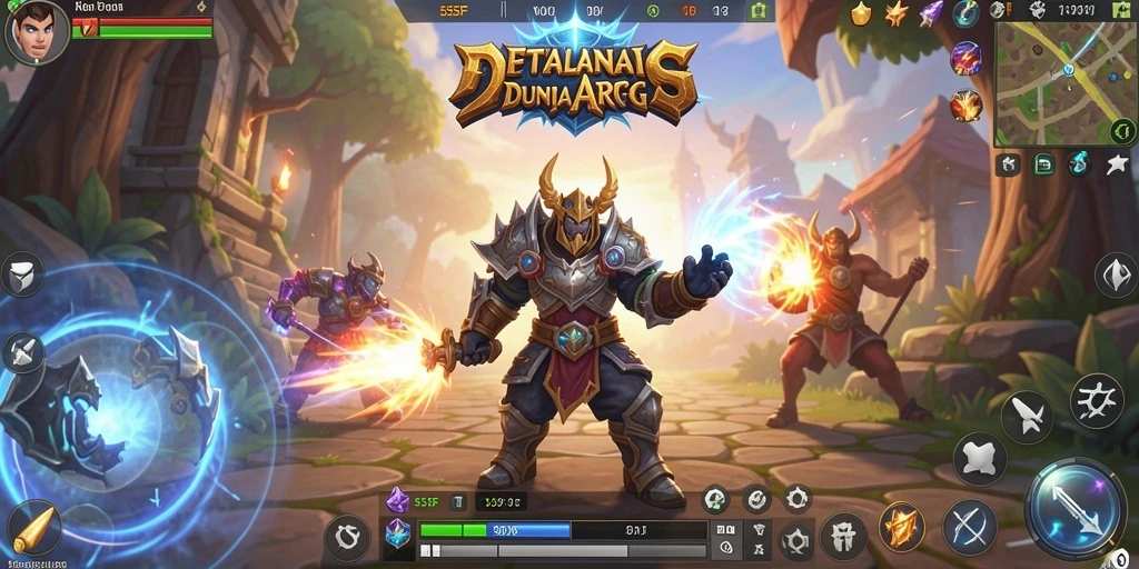 Tampilan gameplay ARPG yang mendebarkan dalam 555F.
