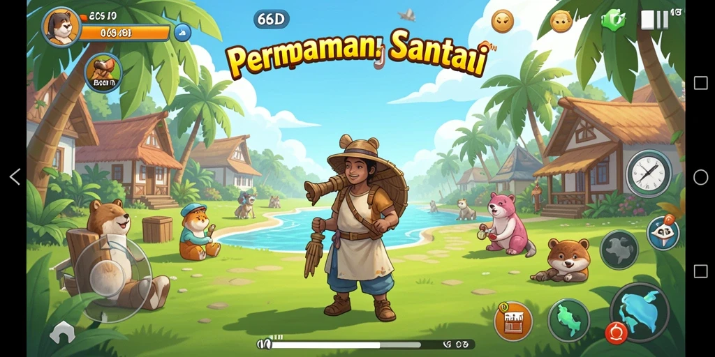 Tampilan gameplay 66D yang mengasyikkan dan penuh warna.
