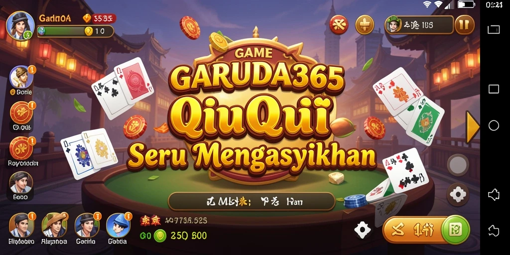 Tampilan gameplay QiuQiu yang seru dan interaktif di GARUDA365.