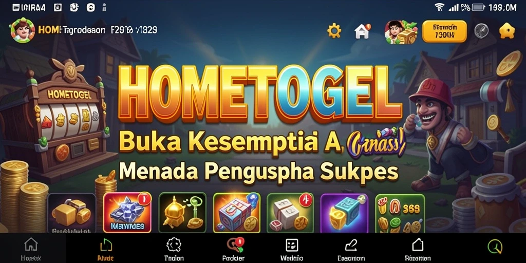 Tampilan gameplay HOMETOGEL yang menarik dan menantang.