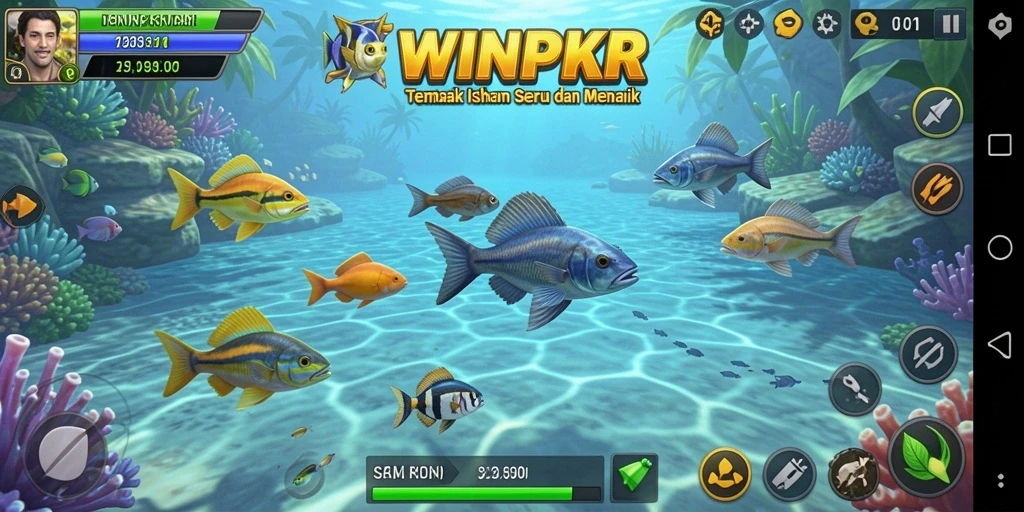 Screenshot gameplay Tembak Ikan dengan grafis menawan.